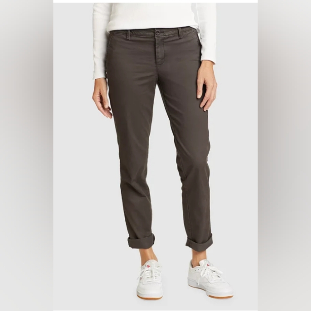 Eddie Bauer Women's Stretch Legend Wash Pants - Boyfriend Carbon 16